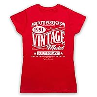 Women's 1991 Vintage Model Born in Birth Year Date T-Shirt