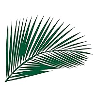 NBFU Decals Palm Tree Leaf Tropical Aloha Summer 3 (Green) (Set of 2) Premium Waterproof Vinyl Decal Stickers for Laptop Phone Accessory Helmet Car Window Bumper Mug Tuber Cup Door Wall Decoration