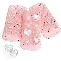 Ice Cube Trays 3 Pack,Silicone Ice Cube Mold Maker,Heart Style Mold,for Chilling Whiskey, Cocktail, Beverages,Pudding Chocolate