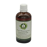 R V Essential Pure Wintergreen Essential Oil 50ml (1.69oz)- Gaultheria Procumbens (100% Pure and Natural Therapeutic Grade)