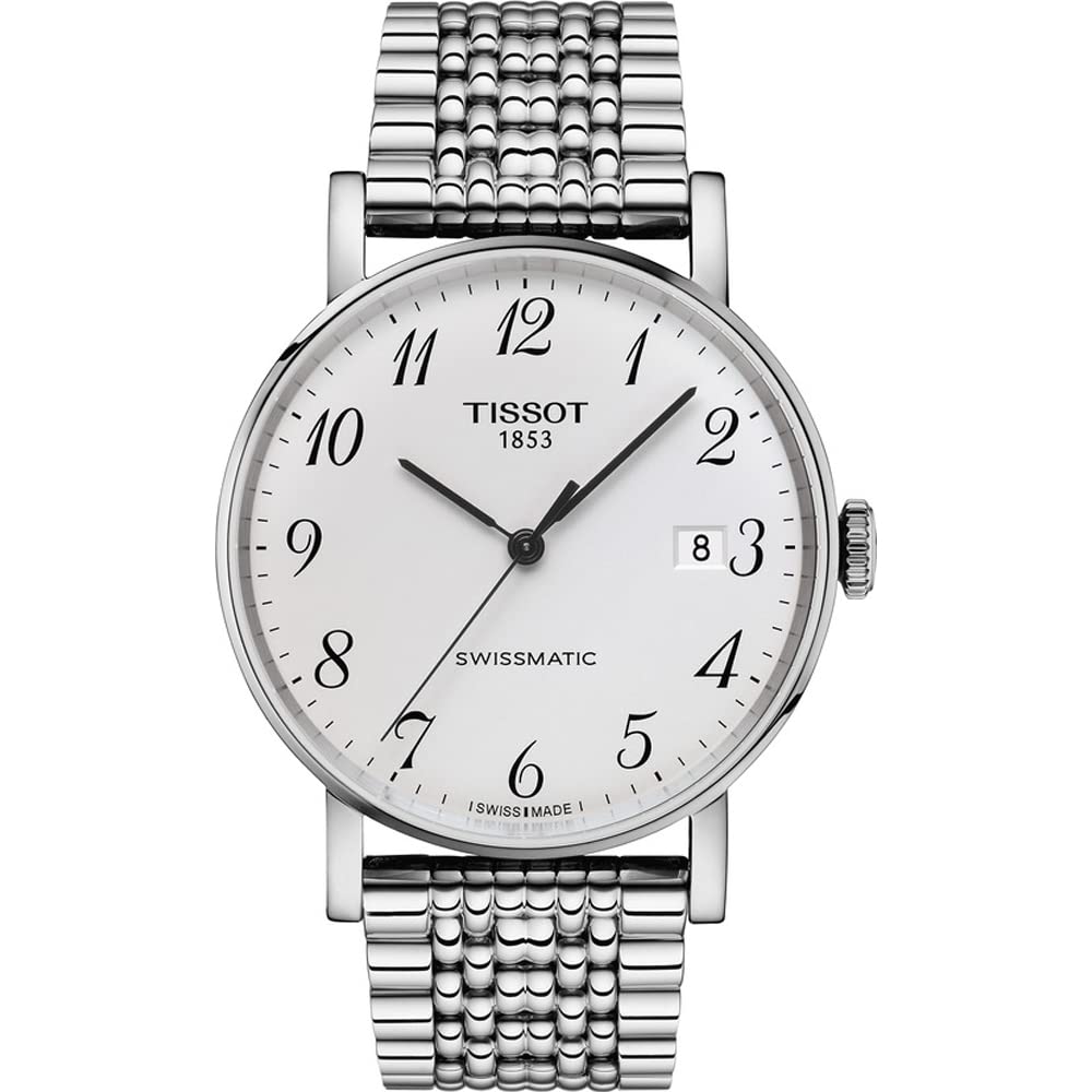 Tissot Unisex-Adult Everytime Swissmatic 316L Stainless Steel case Swiss Automatic Watch, Grey, Stainless Steel, 21 (T1094071103200)