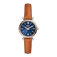 FOSSIL Carlie Mini Watch for Women, Quartz movement with Stainless steel or leather Strap