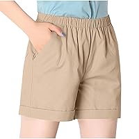 Juniors Shorts Relaxed Fit Shorts for Women Track Athletic Jogger Straight Leg Basic Summer Fall 2024 Trendy