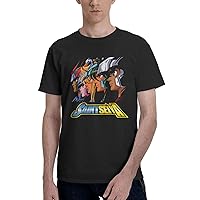 Anime Saint Seiya Man's T-Shirt Summer Casual Crew Neck Short Sleeve Tshirt