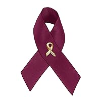 Satin Awareness Ribbon Pins (Pick your color), for Cancer & Disease Awareness, Bulk Quantities for Fundraising, Events, Memorials, Gift Giving