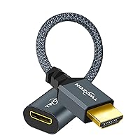 Twozoh HDMI Male to Mini HDMI Female Adapter Cable, Male HDMI to Female Mini HDMI Cable Adapter (A Type to C Type) 3D/4K 1080p HDMI 2.0 (20cm/0.6ft)