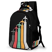 Airplane Travel Backpack Double Layers Laptop Backpack Durable Daypack for Men Women