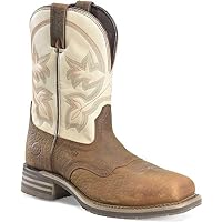 Double-H Boots Men's 10 Inch Wide Sq Toe Light Brow 14 2E US