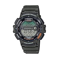 Casio Men's Fishing Timer Quartz Watch with Resin Strap, green, Standard
