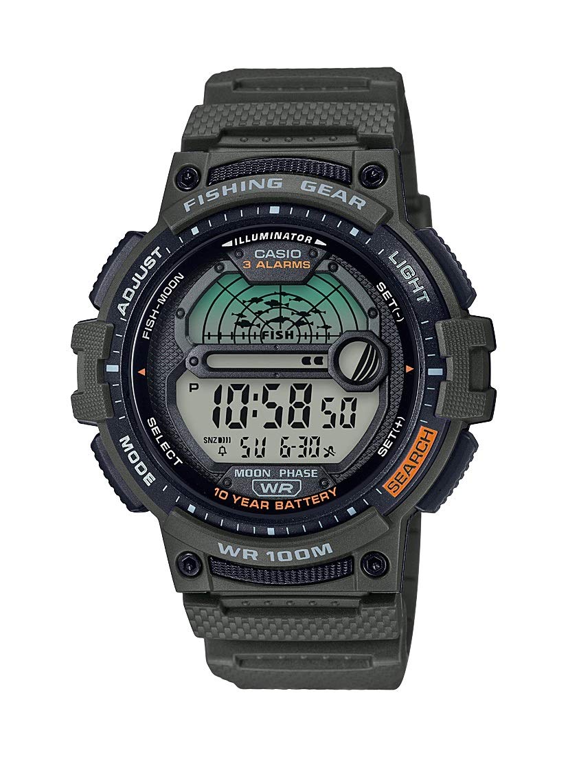 Casio Men's Fishing Timer Quartz Watch with Resin Strap