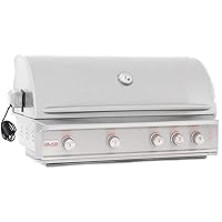 Blaze Outdoor Grill | 44-inch Stainless Steel Propane BBQ Grill | Built-In 4 Burner Barbecue | Professional Outdoor Grilling | Rear Infrared Burner & Grill Lights | BLZ-4PRO-LP
