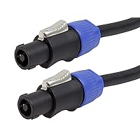 Jabra Monoprice NL4FC Female to NL4FC Female Speaker Twist Connector Cable - 100 Feet, 2-Conductor, 12AWG - Black