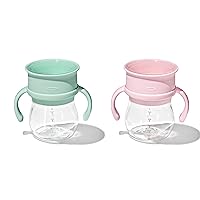 OXO Tot Transitions 360 Cup 6 oz. with Handles - Opal and Blossom - 2 Pack