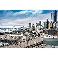 Jigsaw Puzzles for Adults 1000Piece Seattle-Puzzle of Runners Marathon Entertainment Toys for Children Jigsaw Puzzle 1000 Piece Wooden Puzzle