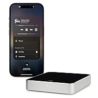 Play – Audio Streaming Interface for AirPlay, Upgrade to AirPlay audio streaming, Latency compensation, digital-to-analog converter, Three audio outputs, Apple Home, Ethernet, 2.4/5 GHz Wi-Fi