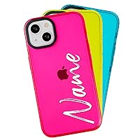 Case for iPhone 13 Pro Personalized with Your Name, Protector for iPhone 13 Pro Customizable Heavy Duty, Case for iPhone 13 Pro Customized, iPhone 13 Pro Neon Pink