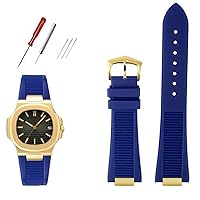Quality FluoroSilicone Watchband For Patek Philippe Sport Elegant Nautilus Series 5711/5712/5980 Waterproof Watch Strap Bracelet Male