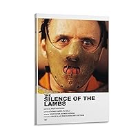 generic The Silence Of The Lambs Paintings for Wall Decorations Horror Movie Poster Classical Decor Poster Decorative Painting Canvas Wall Art Living Room Posters Bedroom Painting 12x18inch(30x45cm)