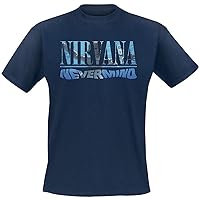 Nirvana Men's Nevermind (Back Print) Slim Fit T-Shirt Navy