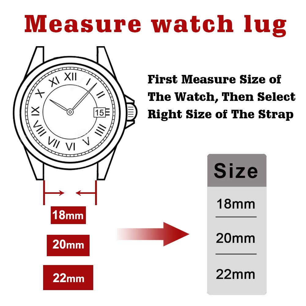 Ritche Quick Release Leather Watch Bands Genuine Leather Watch Strap for Samsung Galaxy Watch 6 Band Classic 43mm 47mm 40mm 44mm 18mm, 20mm or 22mm for Men and Women