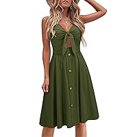 VOTEPRETTY Women's Summer Dresses Spring Sundresses Beach Clothes Outfit Vacation 2024 V Neck Casual Tropical Resort Hawaiian