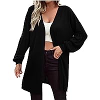 Womens Cardigan Color Block Striped Draped Kimono Cardigans Long Sleeve Open Front Casual Knit Coat Sweaters Outwear