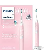 Philips Sonicare ProtectiveClean 4100 Electric Rechargeable Toothbrush, Plaque Control, Pastel Pink