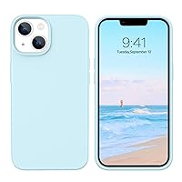 VENINGO iPhone 13 Case,Phone Case for iPhone 13,Slim Liquid Silicone Soft Gel Rubber Lightweight Microfiber Lining Shockproof Anti-Scratch Protective Phone Cover for iPhone 13 6.1'', Baby Blue