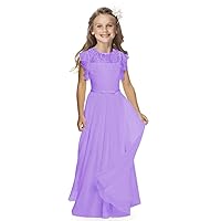 Fancy Ruffle A-Line Flower Girl Dress Girls Holy Communion Dresses for Wedding Pageant 1-12 Year Old
