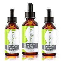 Swiss Apple Stem Cell Serum for Face – Apple Stem Cell 3000 | Plant Stem Cell to Reduce All signs of Aging, Wrinkles, Discoloration, Restore Elasticity and Youthful Appearance, 3 x 1Fl Oz