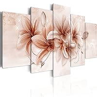 poetart Wall Décor for Bedroom Pink Flower Canvas Print Wall Art Pictures for Living Room Bathroom Décor