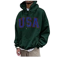 Graphic Hoodies For Men Letter Printed Tie Dye Gradient Fleece Sweatshirt Fashion Funny Heated Pullover Light Weight