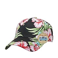 Floral Hawaiian Cotton Twill Adjustable Snapback Baseball Caps