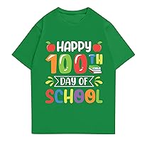 Teacher Shirts Funny Women’s Teacher 100 Days of School Shirt Teacher Graphic Tees Cute Casual Soft Shirts Tops