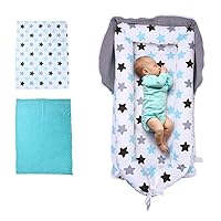 Toddler Travel Diaper Bag - Portable, Foldable Sleeping Cot with Canopy, Indoor & Outdoor Use, Includes Carry Bag