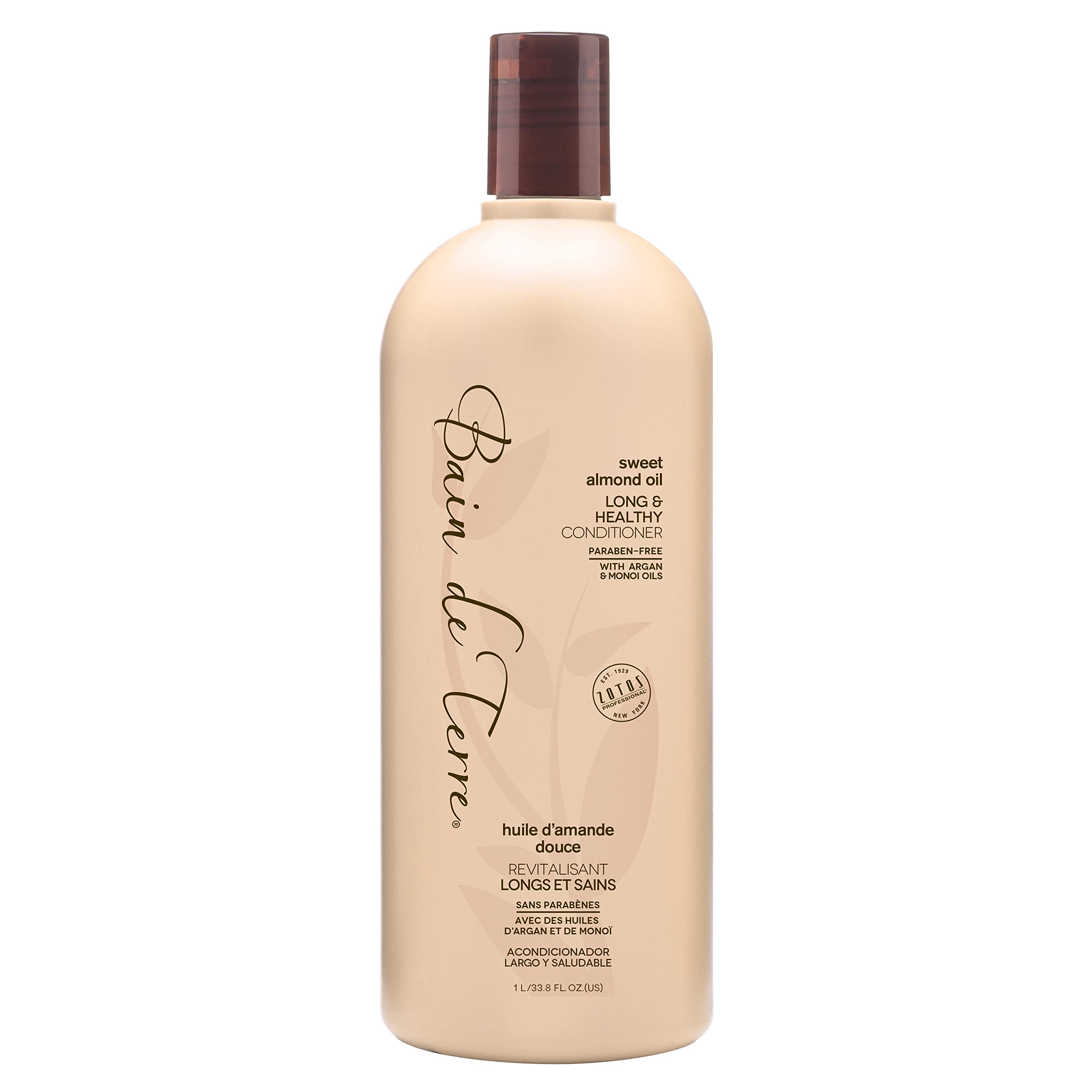 Bain de Terre Long & Healthy Shampoo and Conditioner | Sweet Almond Oil | Long & Growing Hair | Argan & Monoi Oils | Paraben Free
