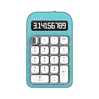 Azio IZO Wireless BT5 NumPad/Calculator, Pre-Lubed Red Switch, Mint Daisy (IN409), Small