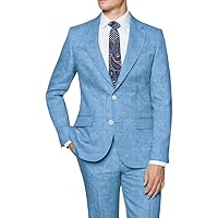 Beach Wedding Steel Blue Linen Suit for Men LS53