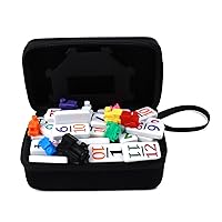 Mexican Train Dominoes Set with Numbers, Colorful Double 12 Numeral Mexican Train Dominoes Set with Durable Travel Case - Vibrant Fun for Family Game Night, Parties, and Gatherings