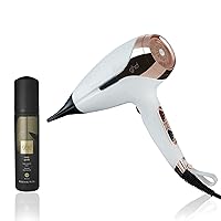 ghd Helios Essentials Duo ― 1875w Helios Hair Blow Dryer (White) and Body Goals - Total Volume Foam Heat Protectant for Hair (6.7 fl. oz.)