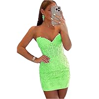 Lace Applique Tight Short Homecoming Dresses 2023 Sweetheart Shealth Mini Prom Cocktail Gown for Graduations