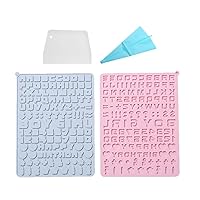 2 Pcs Letter Molds for Chocolate Covered Strawberries, Silicone Uppercase Lowercase Alphabet Number Fondant Mold for Making Candy, Gummy, Biscuit, Ice Cube Tray, Cake Decorations