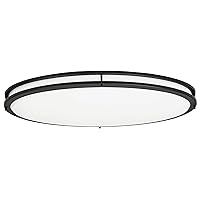 Design House 588863-BLK Owens Integrated LED 32 Inch Indoor Oval Dimmable Ceiling Light with White Frosted Acrylic Lens for Bedroom Hallway Kitchen Entryway, Matte Black