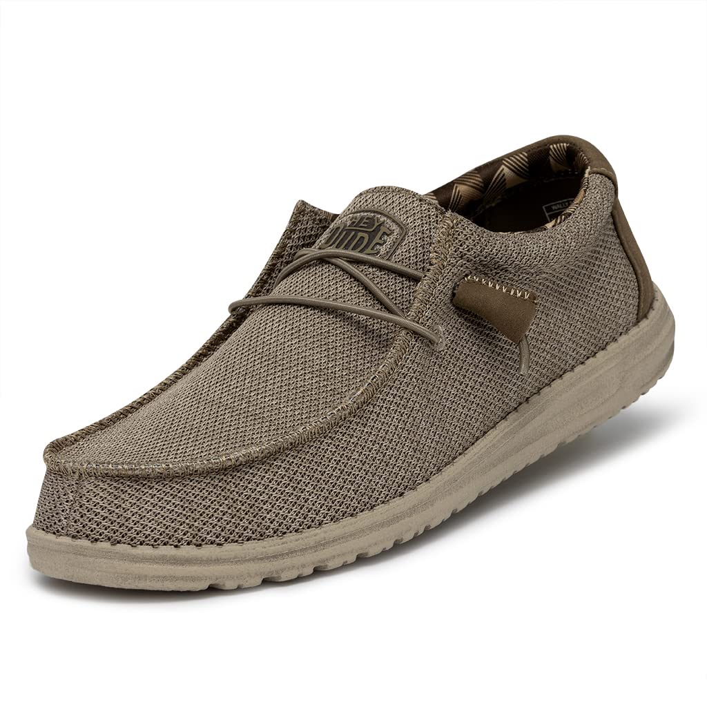 Hey Dude Men's Wally Sox Beige Men's 10 & Women's 12 | Men's Loafers | Men's Slip On Shoes | Comfortable & Light-Weight