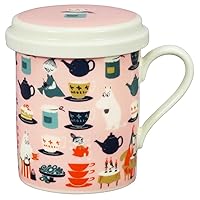 Yamaka Shoten MM4902-12 MOOMINMAMMA'S TREAT Tea Mate Mug with Lid and Tea Strainer, Pink, Moomin Goods, Scandinavian, Mother's Day, Gift, Tableware, Gift, Wedding Gift