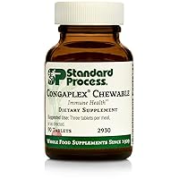 Standard Process Congaplex (Chewable) - Whole Food RNA Supplement, Antioxidant, Immune Support with Thymus, Shiitake, Reishi Mushroom Powder, Organic Sweet Potato, Wheat Germ, and More - 90 Tabs