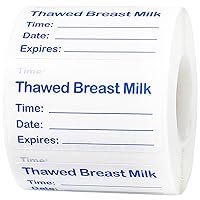 Thawed Breast Milk Medical Healthcare Labels1 x 2 Inches in Size, 500 Labels on a Roll