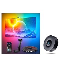 Govee Envisual TV Backlight T2 with Dual Camera, 16.4ft RGBIC Wi-Fi LED Backlights for 75-85inch TVs, Bundle with Music Sync Box