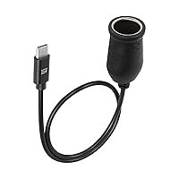 SinLoon USB C to Cigarette Lighter Adapter，15V USB Type-C Male Plug to Cigarette Lighter Adapter Cable,Work with a 45W~100W PD USBC Charger,for Dash Cam, GPS, Car Led Light Strips(15V,0.5M)