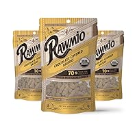 Rawmio Chocolate Covered Raisins - Organic, Raw, Vegan, 70% Dark Chocolate, 3 Packs, 2 oz.